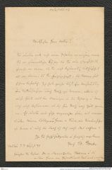 Nachlass Franz Steindachner, Brief von Eduard Grube an Franz Steindachner (07.08.1875), Inv.Nr. 185.03, Seite 1